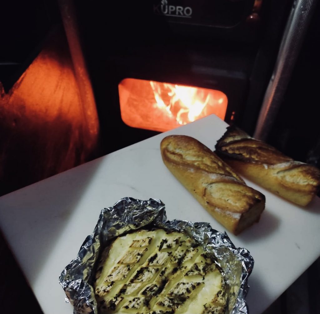 Chimenea en furgoneta camper